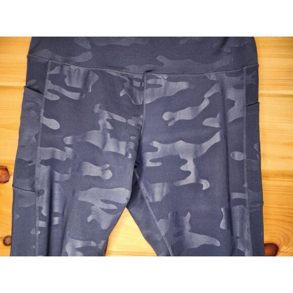 Nicole Miller Slip On Leggings Black Grey Camo Plus Size 3X With Pockets - Picture 4 of 10